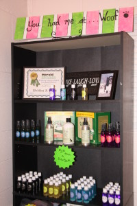 pet grooming supplies including dog shampoo and dog perfume